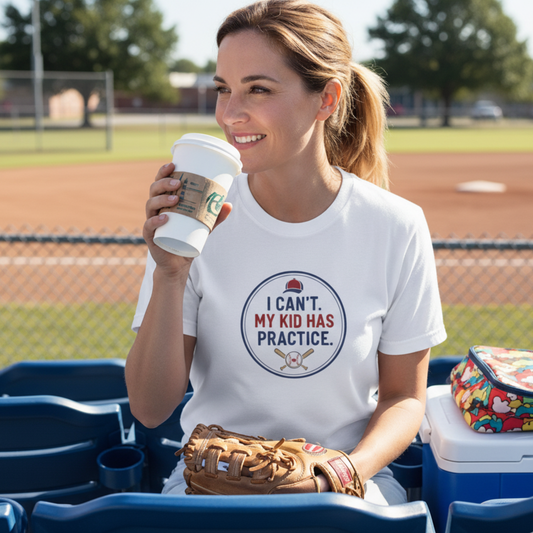 Baseball Practice Parent Tee, Funny Sports T-Shirt, Unisex Garment-Dyed, Kids' Sports Apparel, Mother's Day, Father's Day Gift