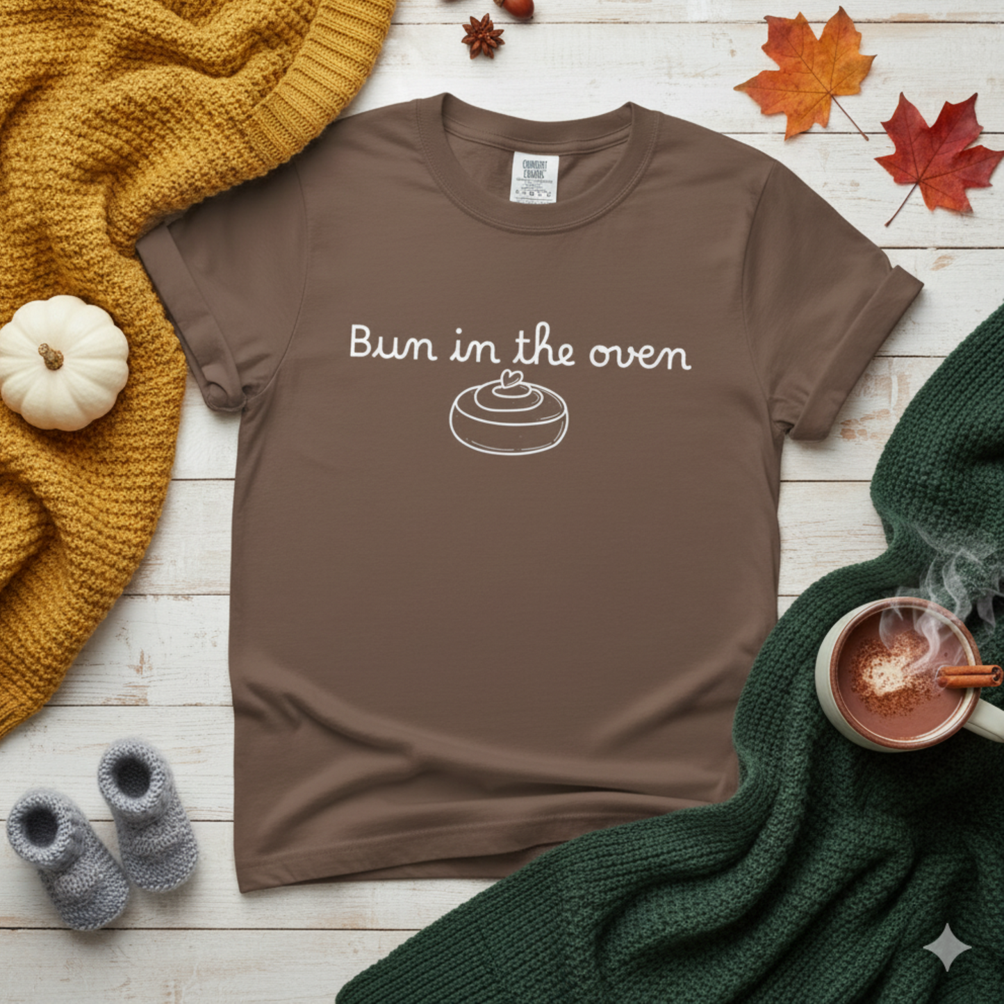 Bun in the Oven T-Shirt | Pregnancy Announcement Tee | Minimalist Baby Shower Gift | Cute Maternity Shirt | Neutral Gender Reveal Top