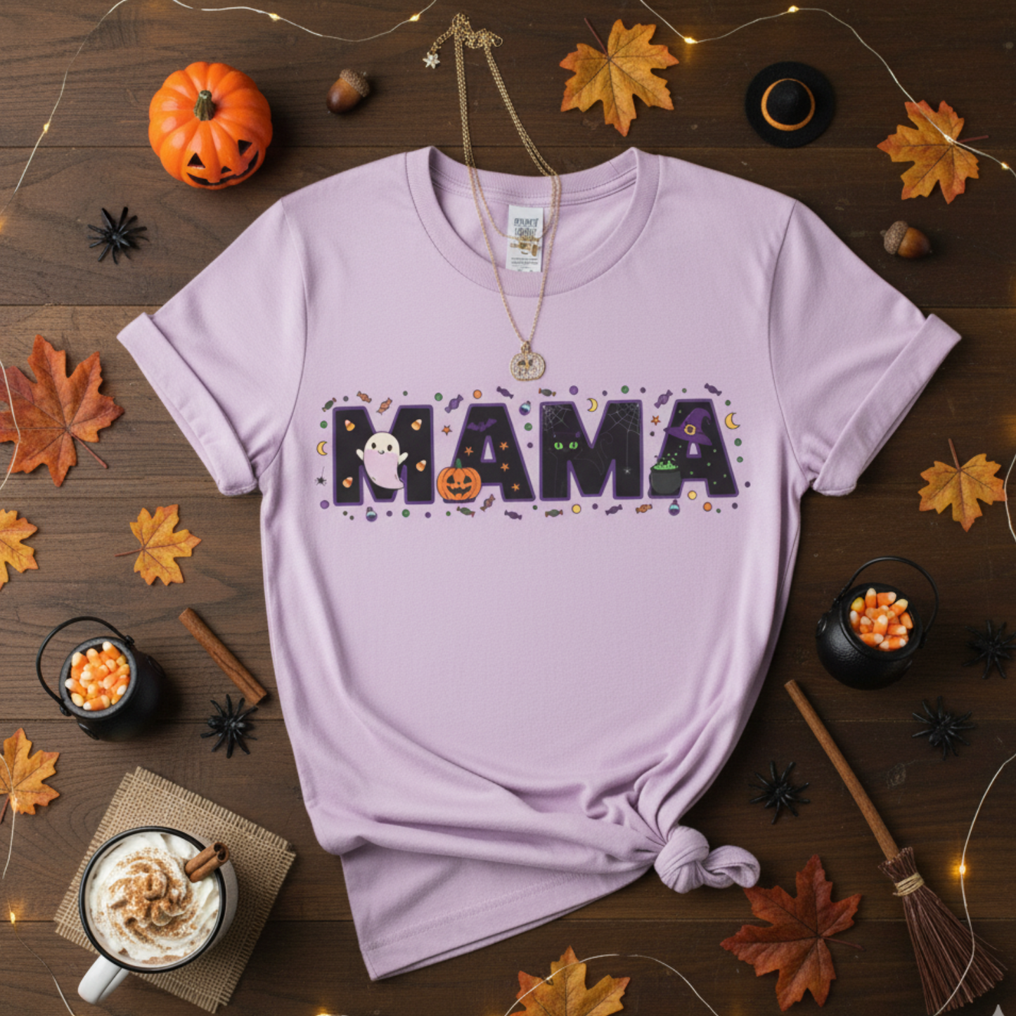Halloween MAMA Shirt | Spooky Mama Tee | Cute Ghost Mama Shirt | Mom Halloween Gift | Funny Fall Season Shirt | Spooky Vibes Mom T-Shirt