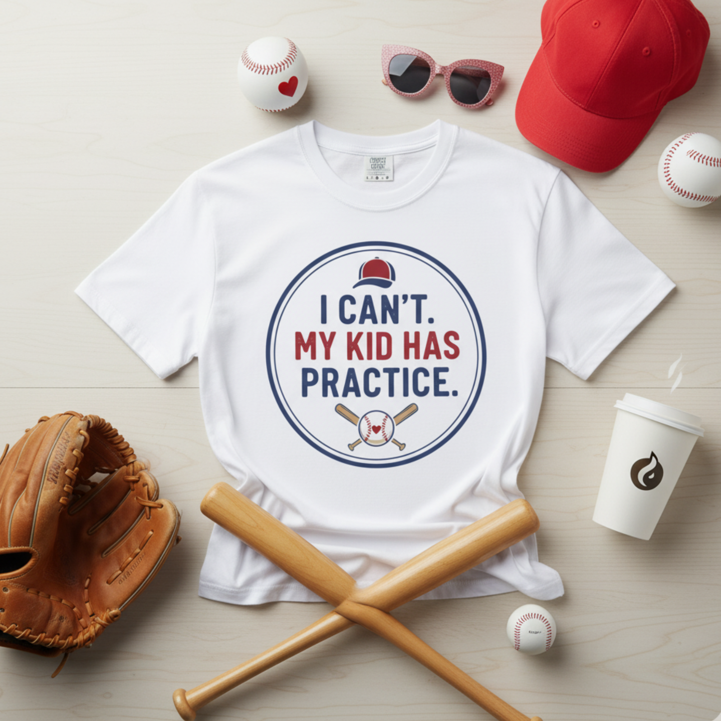 Baseball Practice Parent Tee, Funny Sports T-Shirt, Unisex Garment-Dyed, Kids' Sports Apparel, Mother's Day, Father's Day Gift